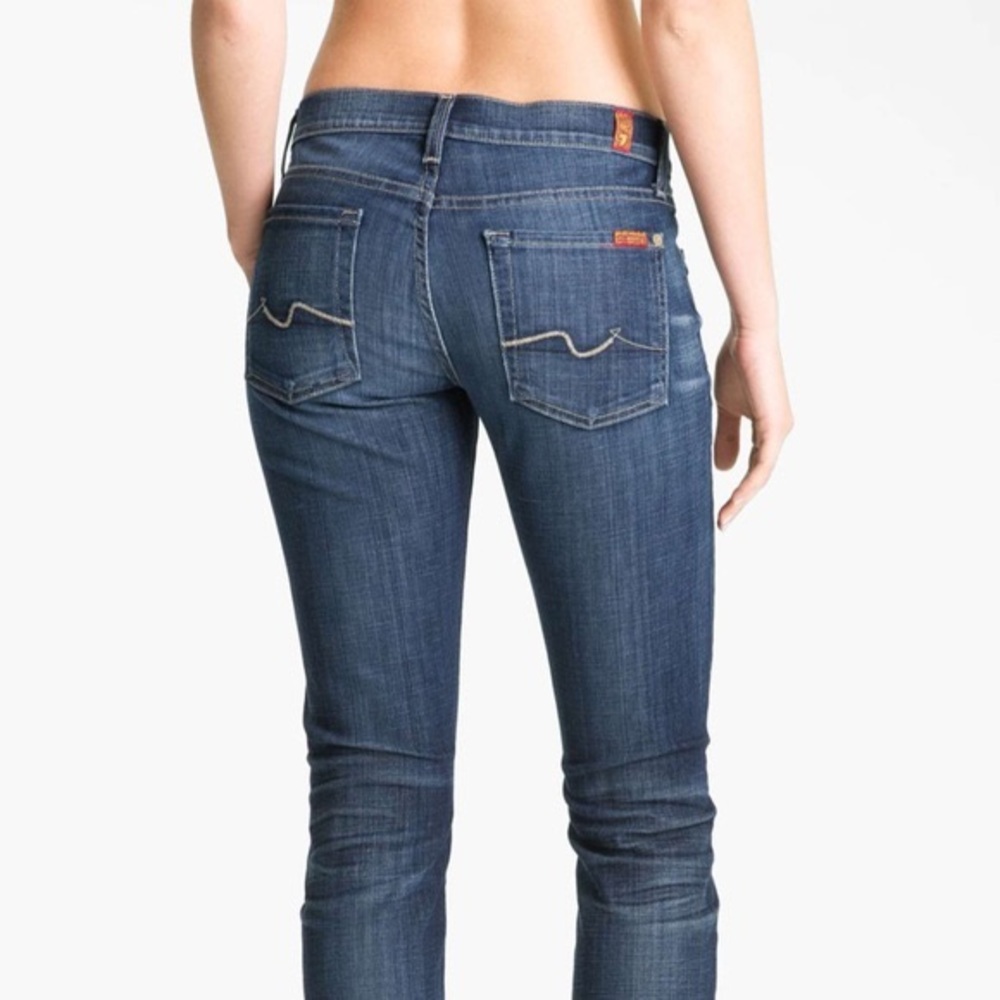 7 For All Mankind Roxanne Mid Rise Slim Jeans size 30